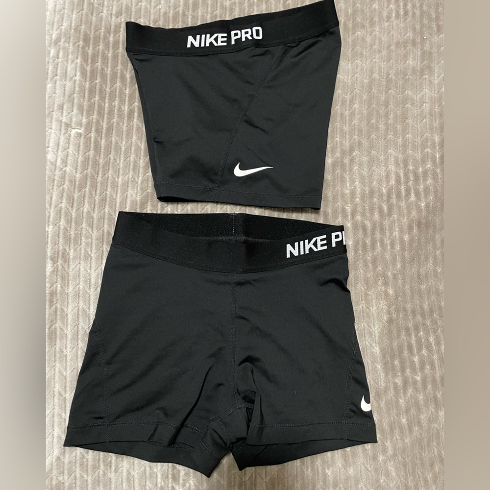 Nike Pro women’s shorts. Black size small. Selling 2. Price is for both shorts.
